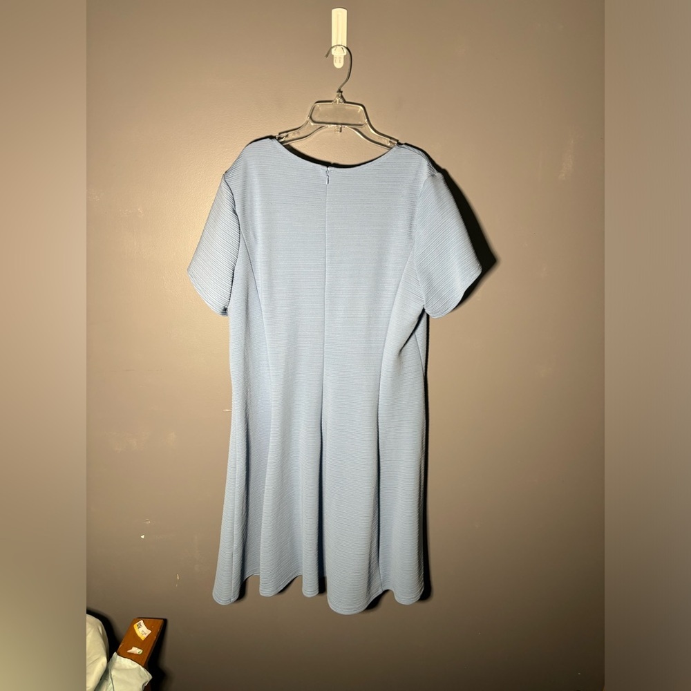 Anthropologie Hutch Lisa Blue Flare Knit Flare Dress Size 1X - Picture 3 of 5